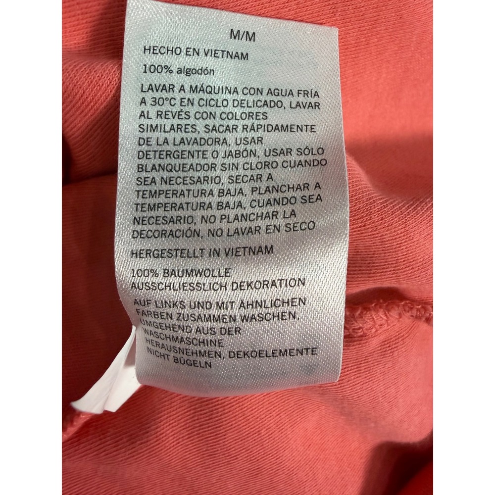 Nautica Mens Coral Pink Short Sleeve Cotton Polo Shirt Navy Tipping Size M - Picture 8 of 9